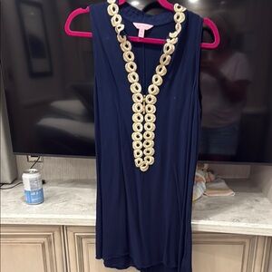 Lilly Pulitzer Blue Embellished Sleeveless Dress